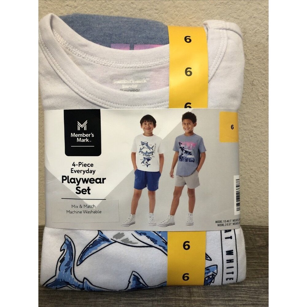 Member’s Mark 4- Piece Play Wear  Set Size 6 NWT